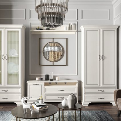 Модульная гостиная Тиффани-2 Вудлайн Крем