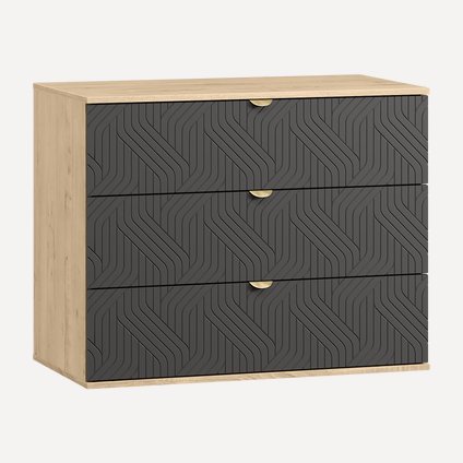 Комод Монблан 93x76 Косы Графитовый/Дуб Ирландский