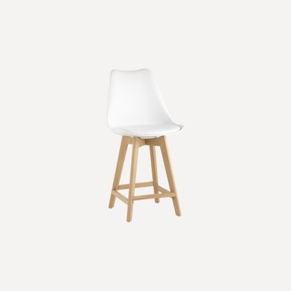 Стул полубарный Фран White