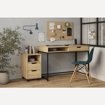 Модульный кабинет Нерис 2 Дуб Золотистый/Черный