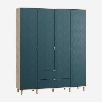 Распашной шкаф Теджонс-4 Time-2 Deco Aquamarine