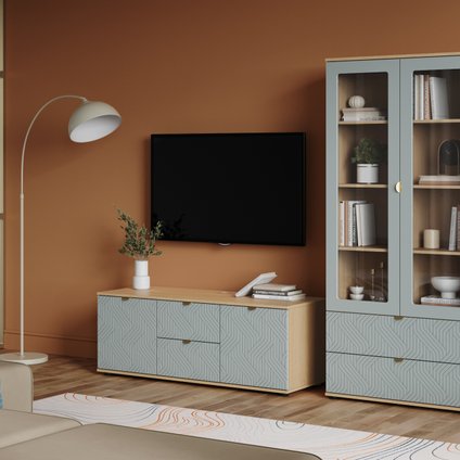 Модульная гостиная Монблан-7 Fancy Mentol Oak