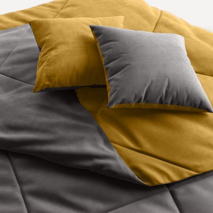 Топпер для дивана Сони 1-XL Bathat Yellow-Grey