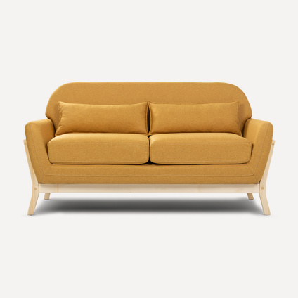 Диван прямой Эннис Textile Yellow