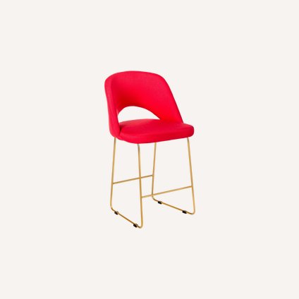 Стул полубарный Ларс-5 Textile Red