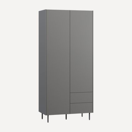 Распашной шкаф Изи 2-100x220 Графитовый