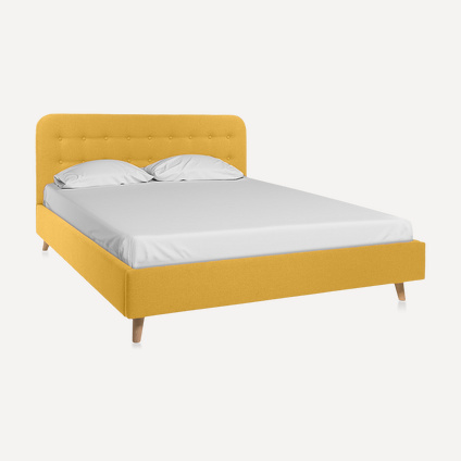 Кровать Динс 160 Velvet Yellow
