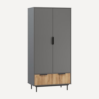 Распашной шкаф Леванте-2 Grey