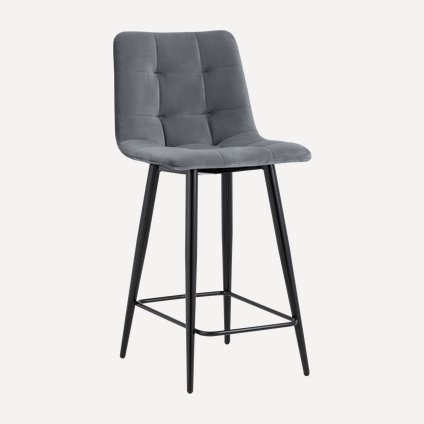 Стул полубарный Дарлен Velvet Dark Grey