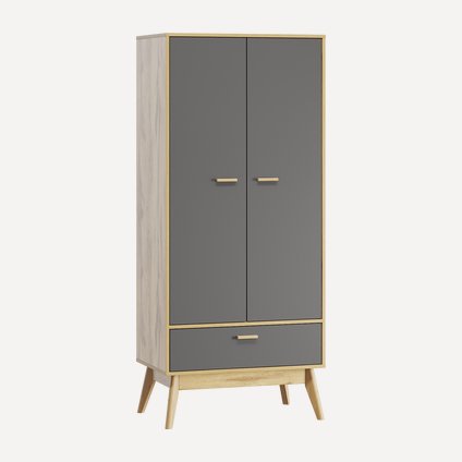 Распашной шкаф Нордик-2 Wood Grey