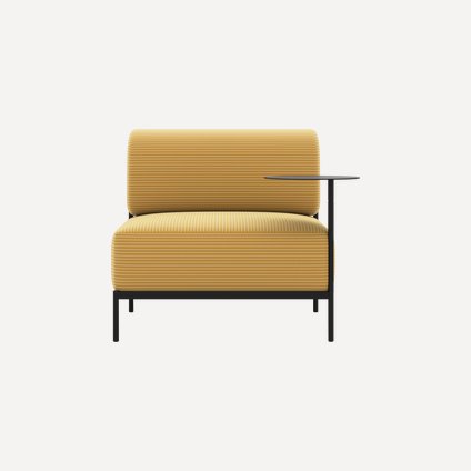 Кресло модульное Нолан Рогожка Желтый/Черный