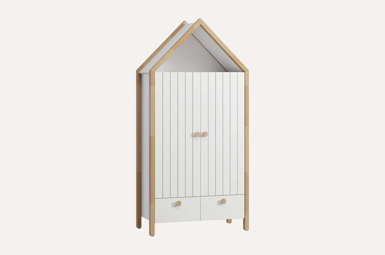 Распашной шкаф Руффи-2 White - фото 1 Распашной шкаф Руффи-2 White - фото 1