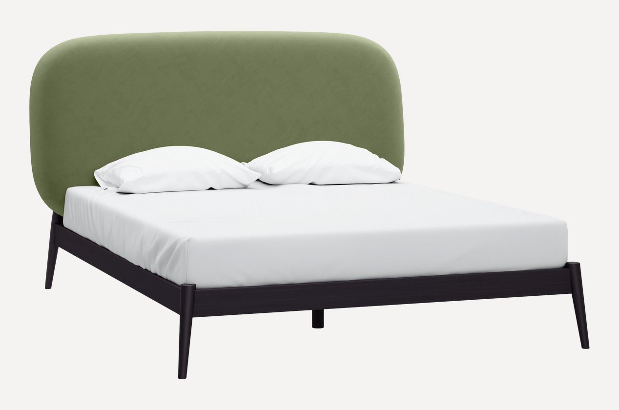 Кровать Саоми 140 Velvet Olive - фото 1