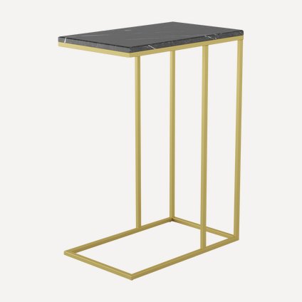 Журнальный стол Агами Голд Черный Мрамор