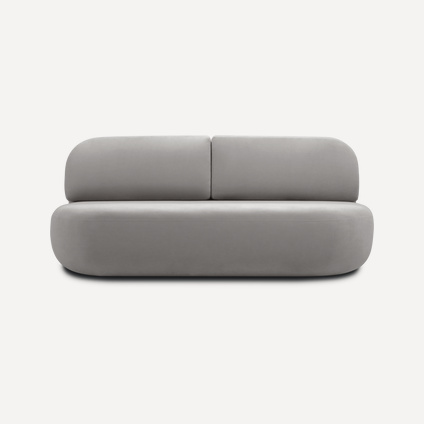 Диван прямой Мелоу Велюр Светло-серый