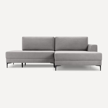 Диван угловой  Эдвин Велюр Светло-серый распродажа