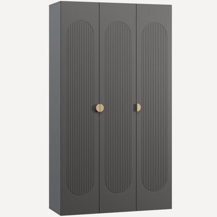 Распашной шкаф Луми 3-136x242 Графитовый уценка