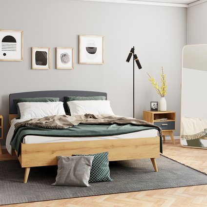 Спальня модульная Нордик-1 Dark