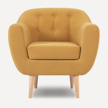 Кресло Роттердам Velvet Yellow