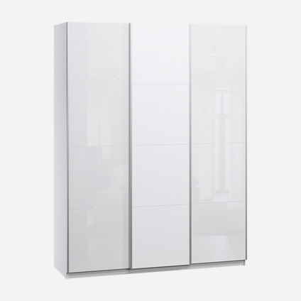 Шкаф-купе Итан-3-180-230 Glass Белый