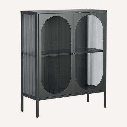 Витрина Листел 2-90x110 Черный