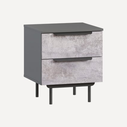 Тумба прикроватная Квелен 48x55 Цемент светлый/Графитовый