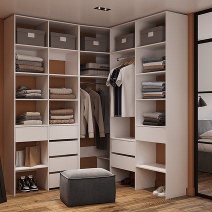 Модульная гардеробная система Хелен-3 White