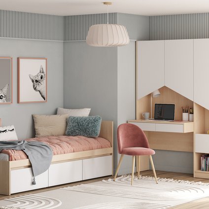 Модульная детская Пенни-1 Plywood White