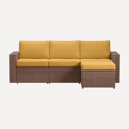 Диван модульный Брайт-B 3 Textile Yellow