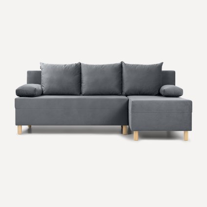 Диван угловой Амрано Velvet Grafit