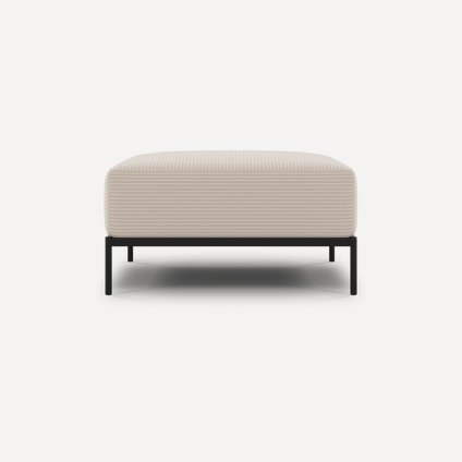 Пуф Нолан Рогожка Бежевый/Черный