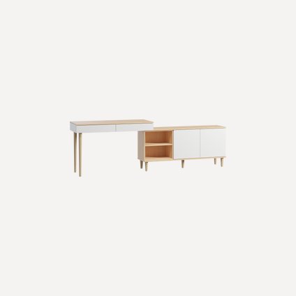 Стол-тумба Элвуд-3 White Plywood