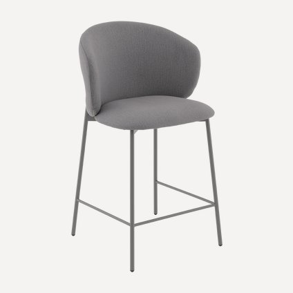 Стул полубарный Реннер Velvet Grey