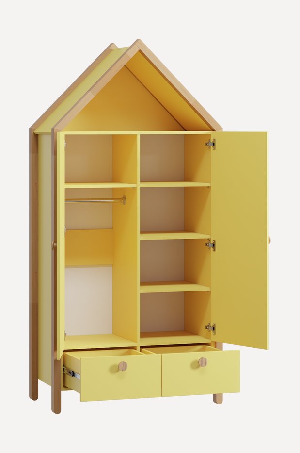 Распашной шкаф Руффи-2 Mustard - фото 4