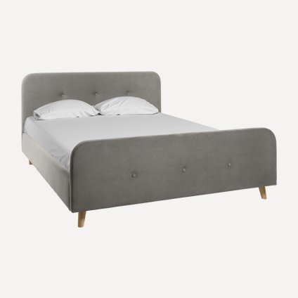 Кровать Плиди 140 Velvet Grafit