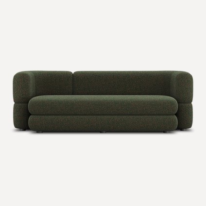 Диван прямой Брера Букле Зеленый
