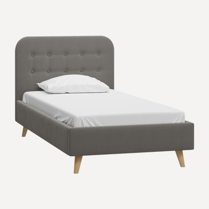 Кровать Динс 120 Velvet Grey