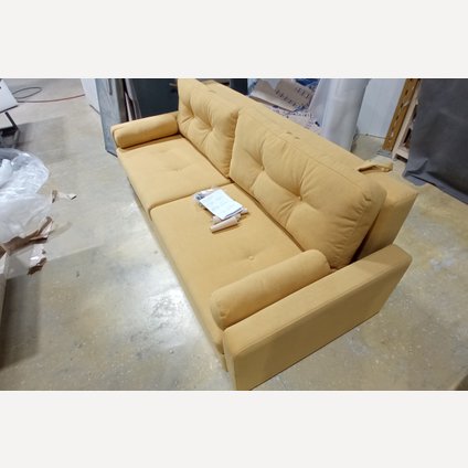 Диван прямой Динс Velvet Yellow