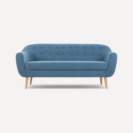 Диван прямой Роттердам-3 Velvet Blue