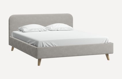 Кровать Лайтси 200 Velvet Silver
