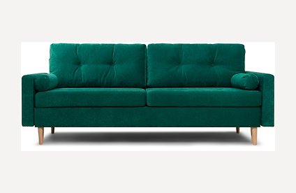 Диван түзу Динс Velvet Emerald