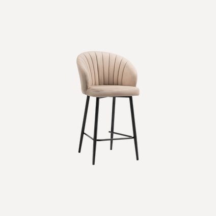 Стул полубарный Эвита Velvet Beige