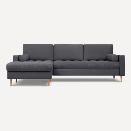 Диван угловой Плэнтис Velvet Grafit