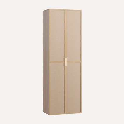 Распашной шкаф Флавир 2-80x245 Букле Кремовый