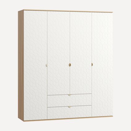 Распашной шкаф Монблан-4 Lunge Milk Oak