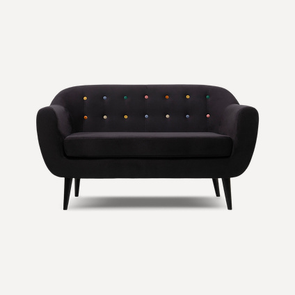 Диван прямой Роттердам Velvet Black