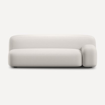 Диван прямой Риббл-3 Bucle White
