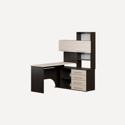 Компьютерный стол КСТ-14 Венге/Беленый дуб правый