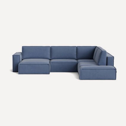 Диван модульный Этен 2 Вельвет Синий