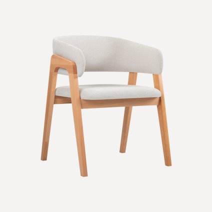 Стул Мэвис Букле Молочный/Натуральный